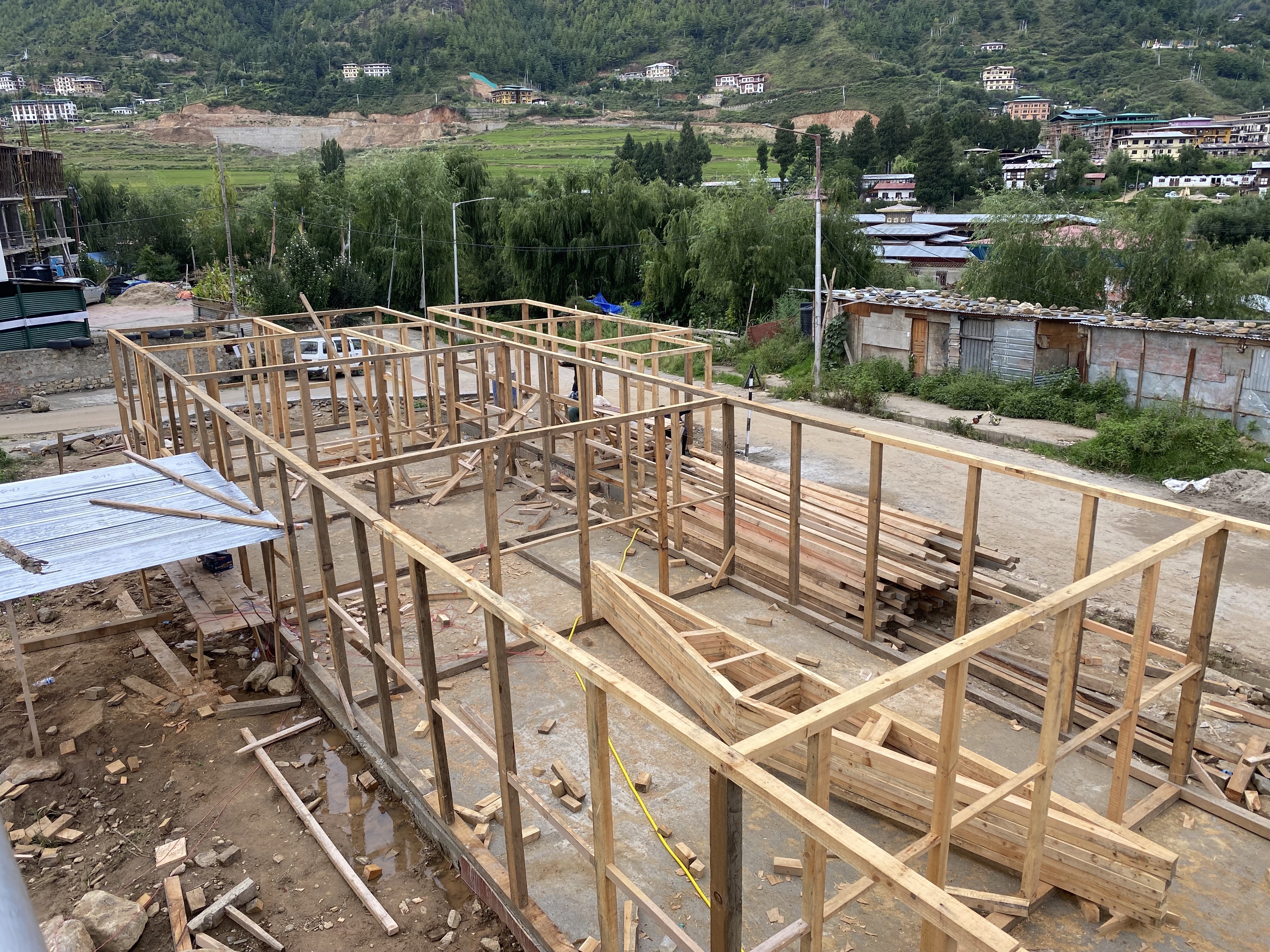 Ongoing construction at Langjophaka